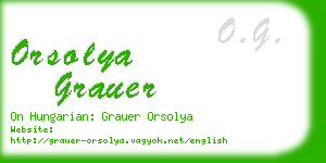 orsolya grauer business card